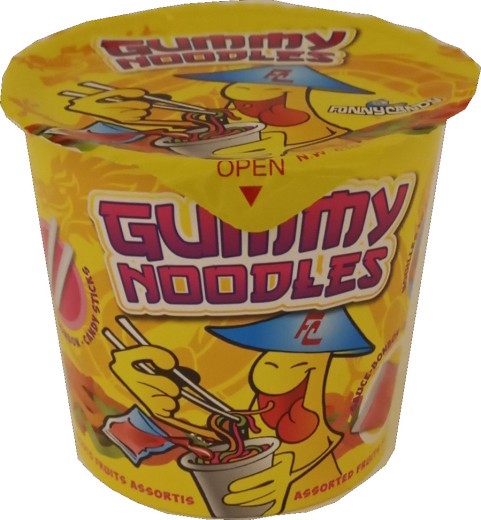 FC Gummy Noodles , Fruchtgummi Nudeln mit Soße