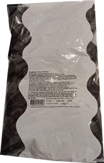 DZ Rond Drop, salzige Lakritz - Taler 1 Kg
