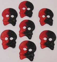 Bubs Hallon/Lakritsskalle - Raspbeery/Liquorice Skulls 4 kilo