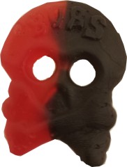 Bubs Hallon/Lakritsskalle - Raspbeery/Liquorice Skulls 4 kilo