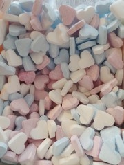 Blau-weiße Dextrose-Fruchtherzen