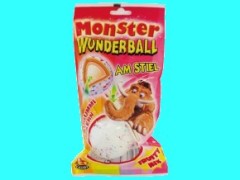 Monster Wunderball am Stiel Fruty Mix Lutscher Kaugummi