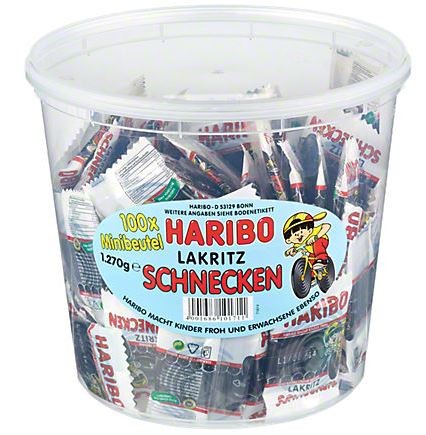 Haribo Lakritz-Schnecken,  Minibeutel