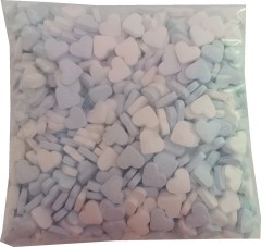 Blau-weiße Dextrose-Fruchtherzen